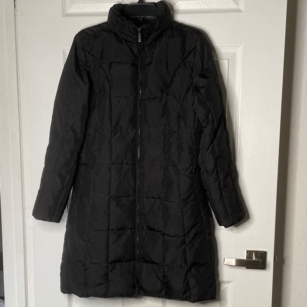 Michael Michael Kors Black Down Puffer Jacket Midi Parka Coat